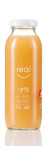 מיץ תפוח עץ וג'ינג'ר טבעי